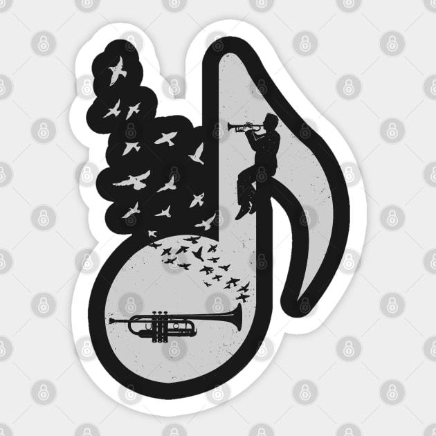 Musical note - Trumpet Sticker by barmalisiRTB